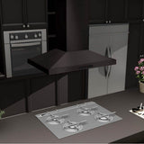 48'' Island Mount Range Hood in Black Stainless Steel