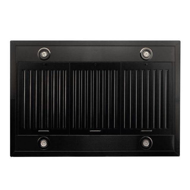 Z-Line - 42'' Island Mount Range Hood in Black Stainless Steel