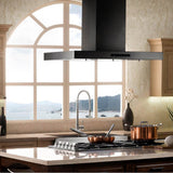 36'' Island Mount Range Hood in Black Stainless Steel
