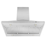 36'' Island Mount Range Hood in Stainless Steel