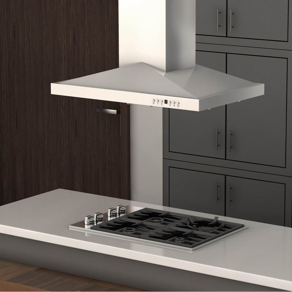 36'' Island Mount Range Hood in Stainless Steel