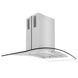 Z-Line - 36'' Island Mount Range Hood in Stainless Steel & Glass
