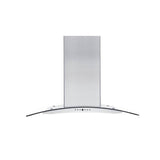 36'' Island Mount Range Hood in Stainless Steel & Glass