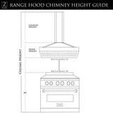 36'' Island Mount Range Hood in Stainless Steel & Glass