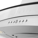 36'' Island Mount Range Hood in Stainless Steel & Glass