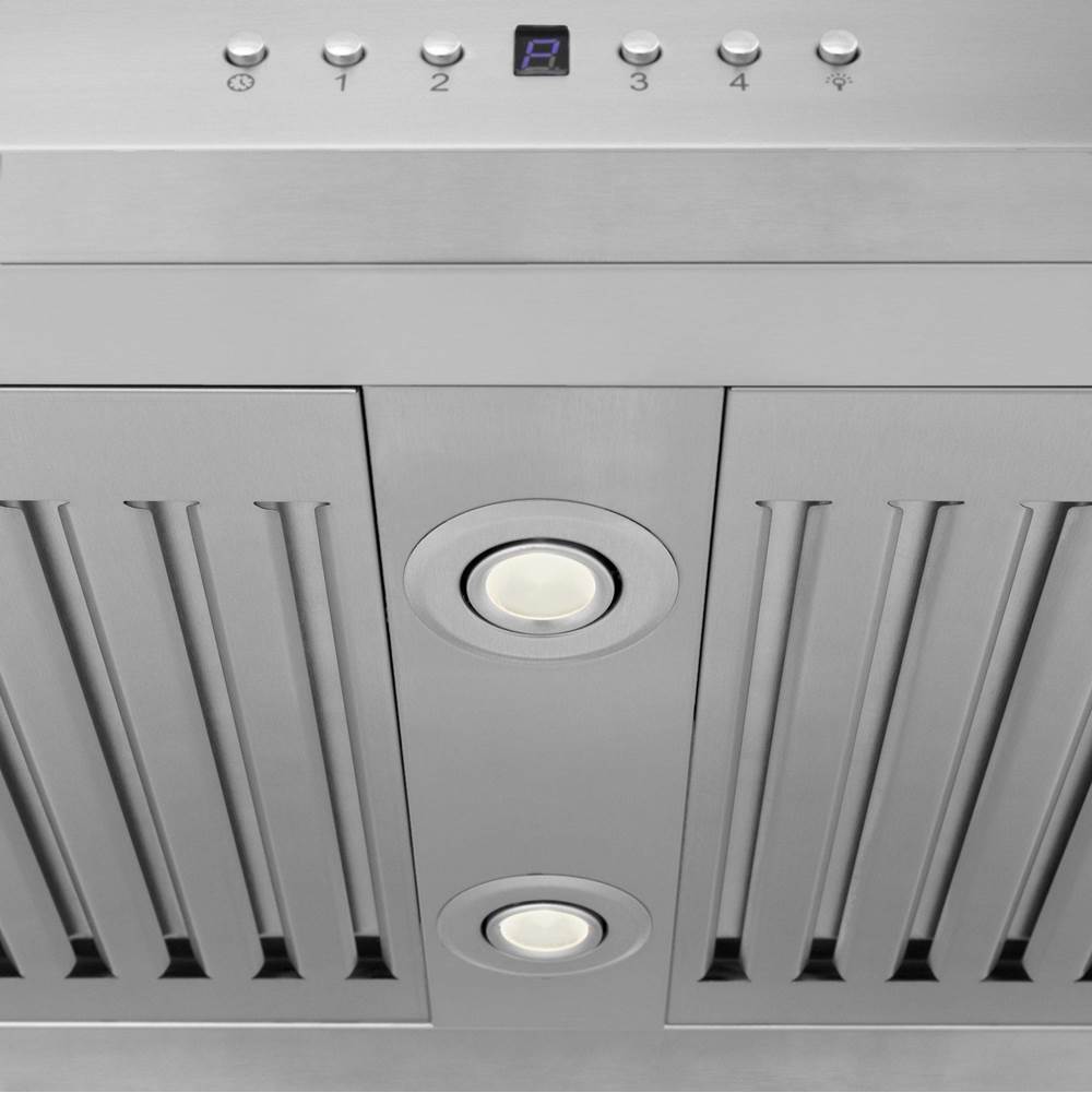 36'' Island Mount Range Hood in Stainless Steel & Glass