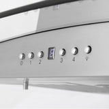 36'' Island Mount Range Hood in Stainless Steel & Glass