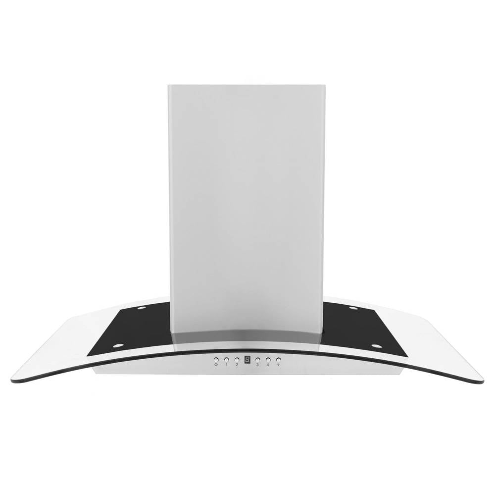 36'' Island Mount Range Hood in Stainless Steel & Glass