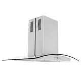 Z-Line - 36'' Island Mount Range Hood in Stainless Steel & Glass