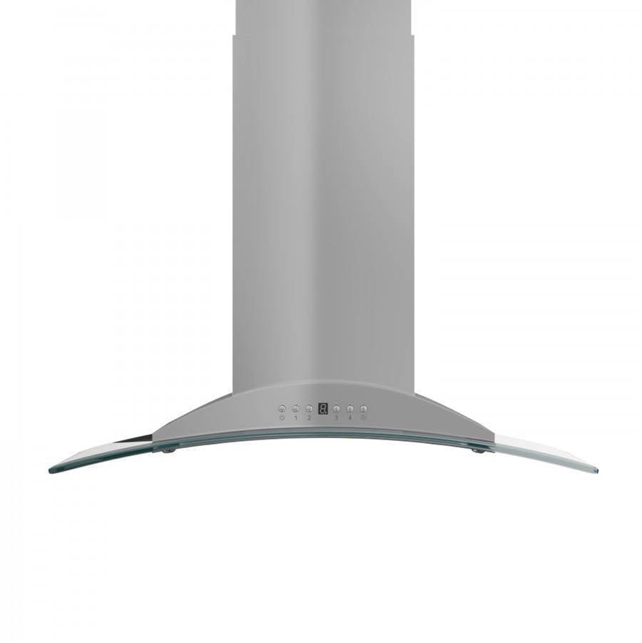 Z-Line - 36'' Island Mount Range Hood in Stainless Steel & Glass