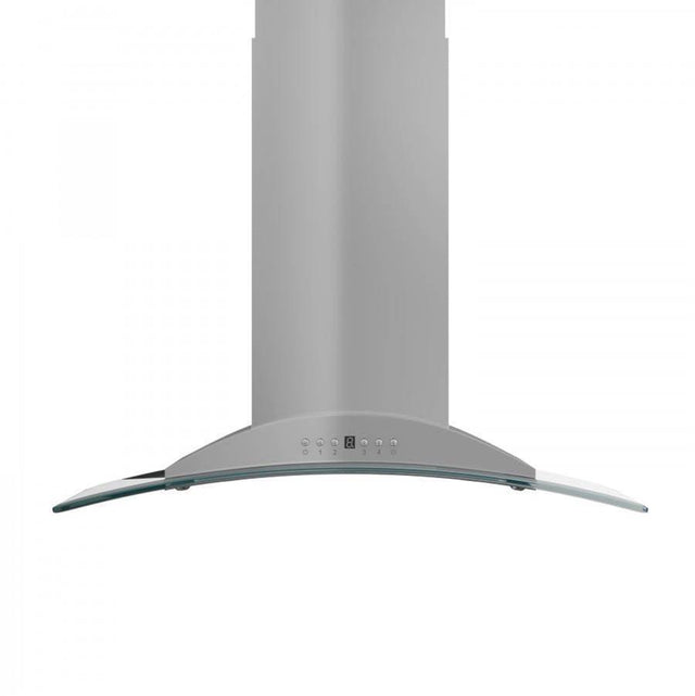 Z-Line - 36'' Island Mount Range Hood in Stainless Steel & Glass