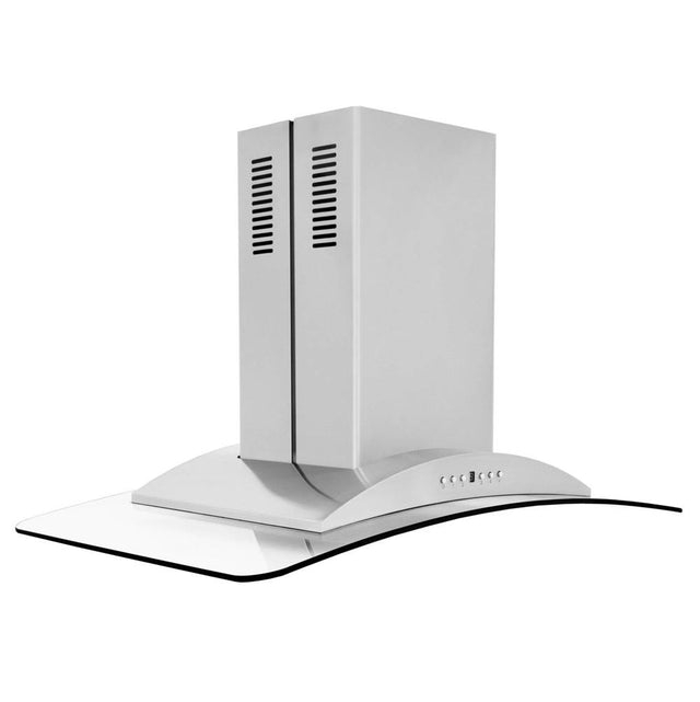 Z-Line - 30'' Island Mount Range Hood in Stainless Steel & Glass