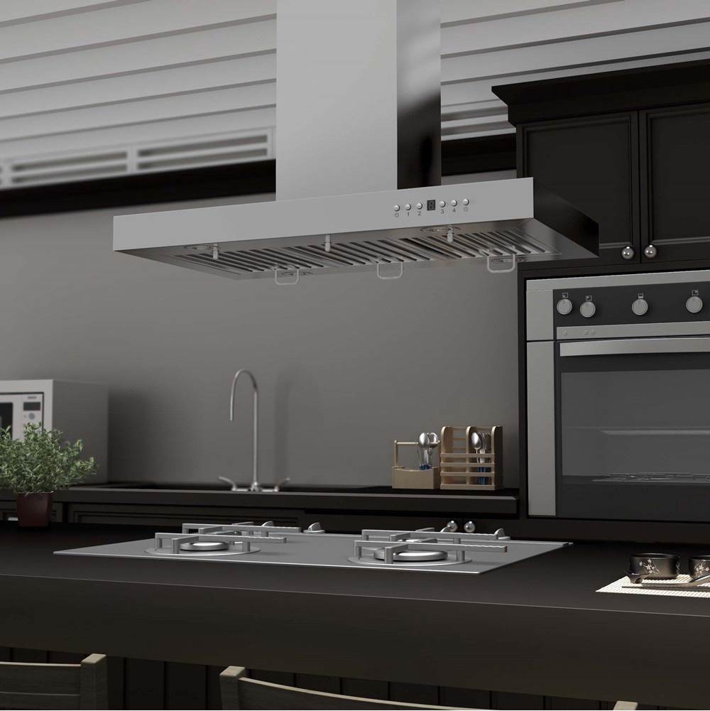 48'' Island Mount Range Hood in Stainless Steel