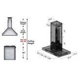 48'' Island Mount Range Hood in Stainless Steel