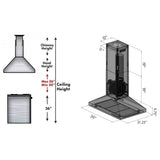 36'' Island Mount Range Hood in Stainless Steel