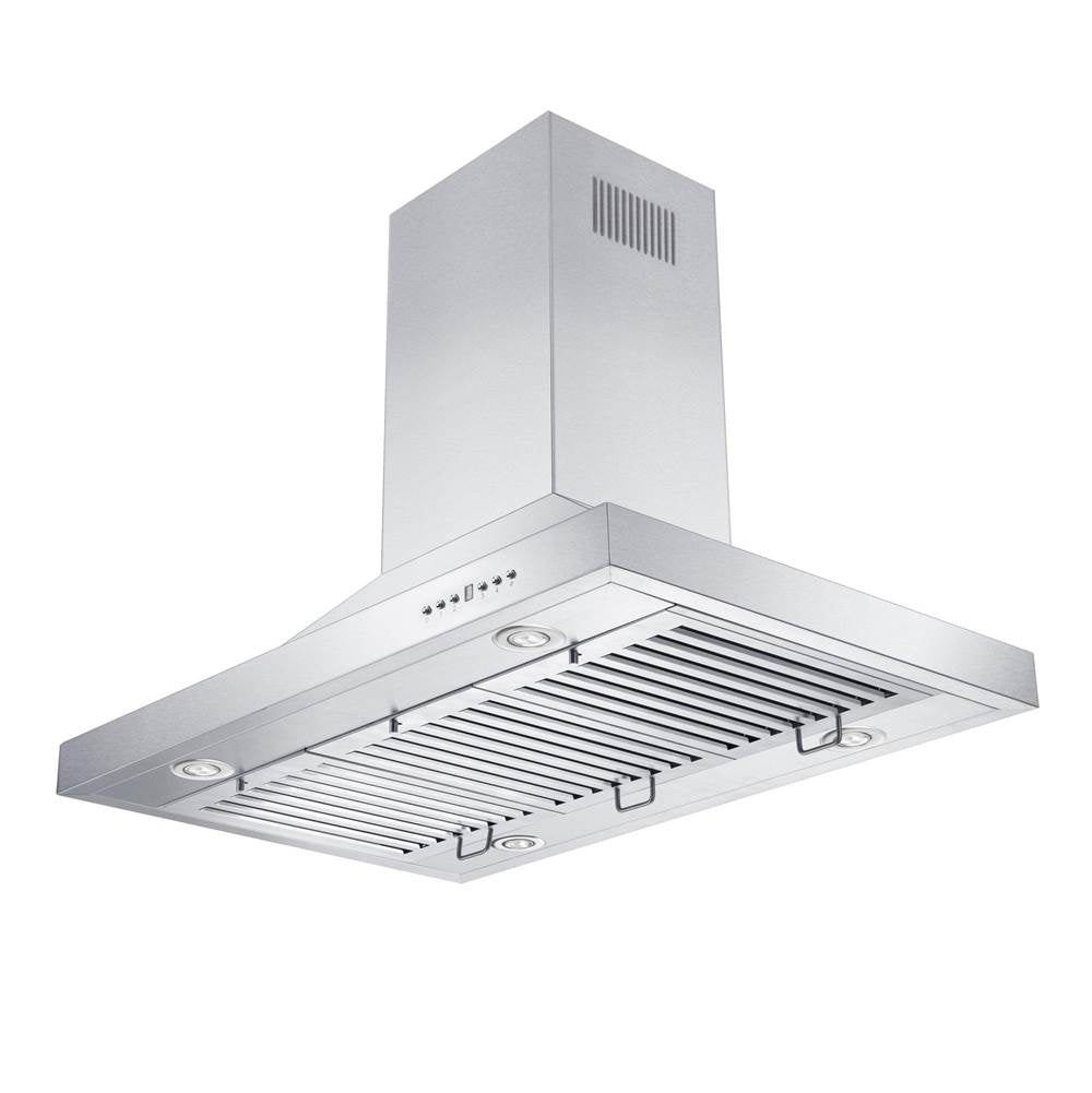 Z-Line - 36'' Island Mount Range Hood in Stainless Steel