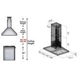 48'' Island Mount Range Hood in Stainless Steel