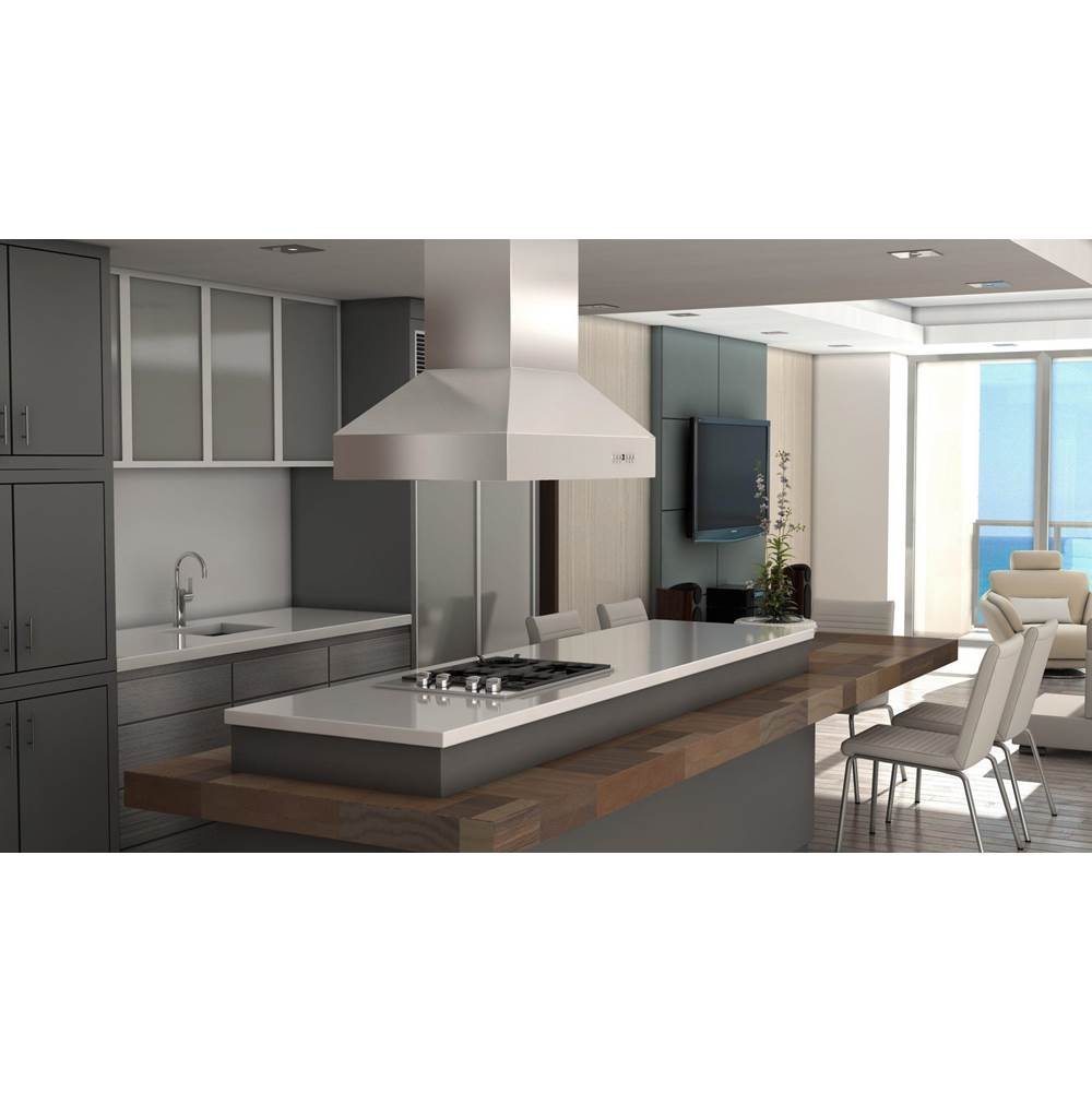 48'' Outdoor Island Mount Range Hood in Stainless Steel