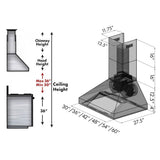 54'' Outdoor Wall Mount Range Hood in Stainless Steel