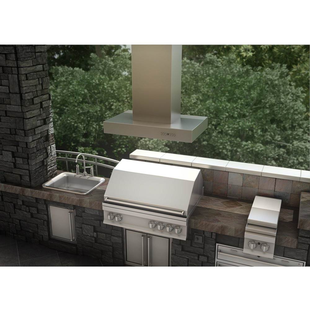 48'' Outdoor Island Mount Range Hood in Stainless Steel