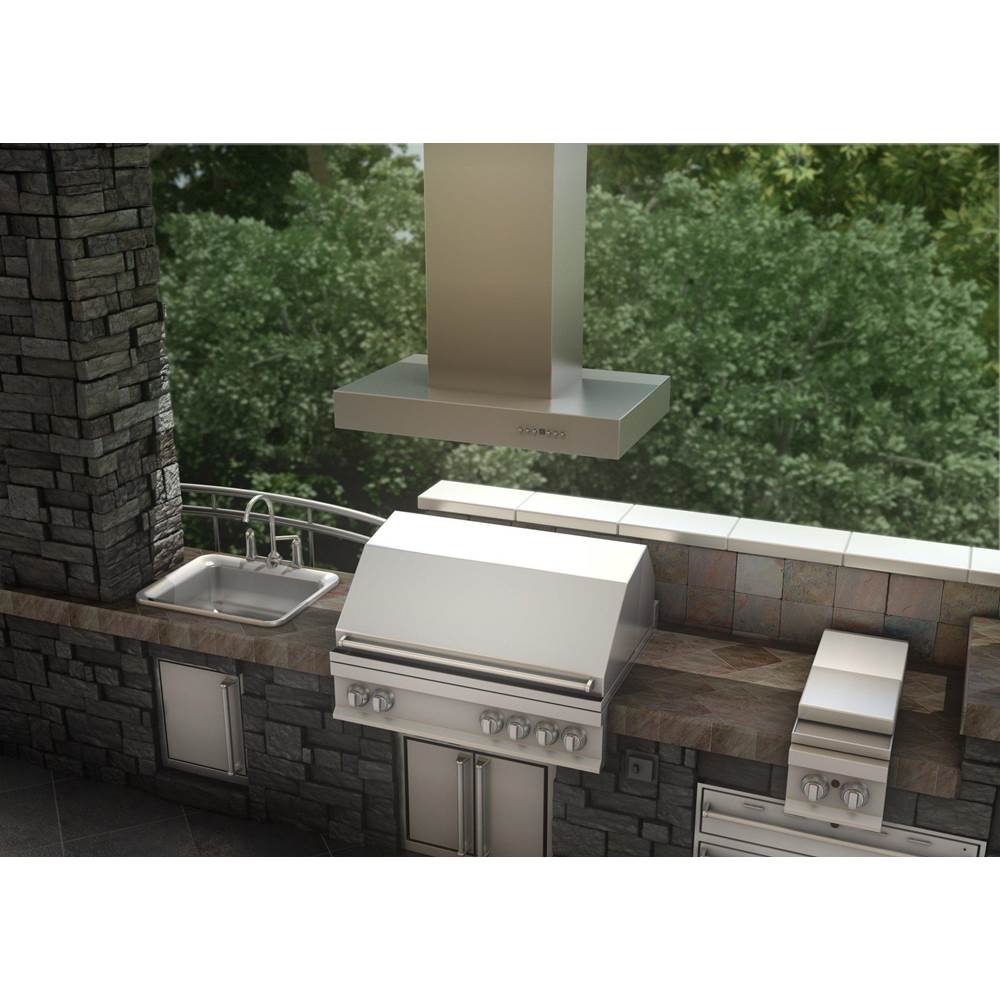 48'' Outdoor Island Mount Range Hood in Stainless Steel