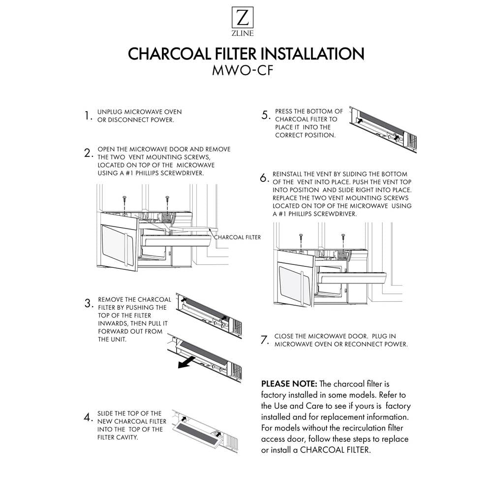 Over the Range Microwave Charcoal Filters