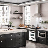 Autograph Edition 24'' 2.8 cu.' Dual Fuel Range with Gas Stove and Electric Oven in Stainless Steel with White Matte Door and CB Accents