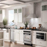 Autograph Edition 24'' 2.8 cu.' Dual Fuel Range with Gas Stove and Electric Oven in DuraSnow Stainless Steel with Champagne Bronze Accents