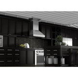 48'' Professional Wall Mount Range Hood in Stainless Steel with Crown Molding