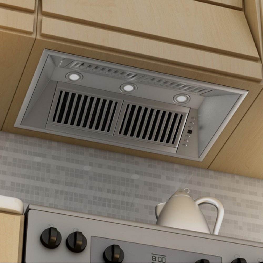 46'' Range Hood Island Insert in Stainless Steel