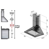 36'' Outdoor Wall Mount Range Hood in Stainless Steel
