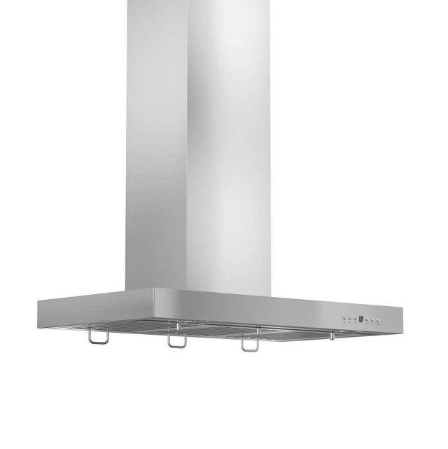 Z-Line - 42'' Wall Mount Range Hood in Stainless Steel with Crown Molding