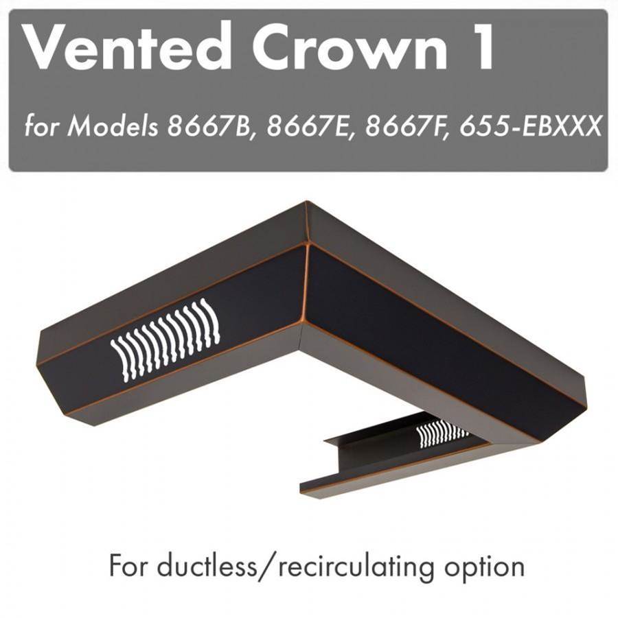 Z-Line - Vented Crown Molding Profile 1 for Wall Mount Range Hood (8667B)