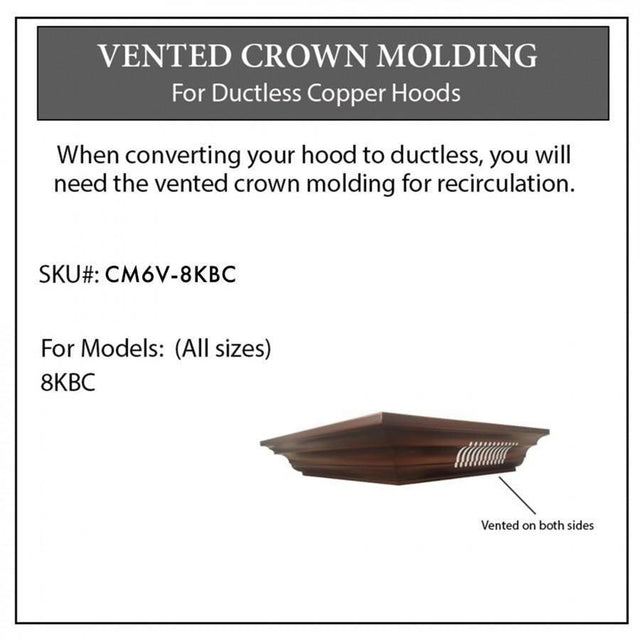 Z-Line - Vented Crown Molding Profile 6 for Wall Mount Range Hood