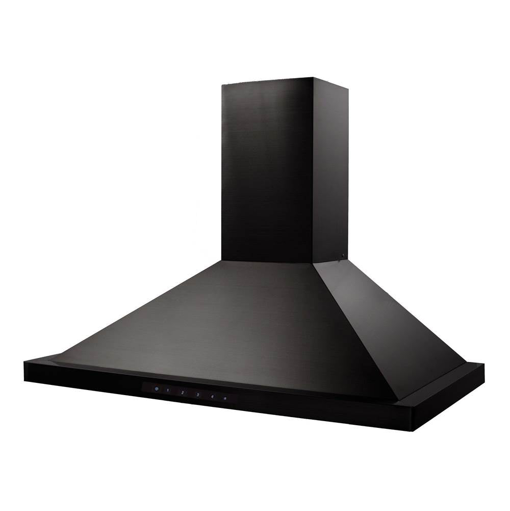 48'' Wall Mount Range Hood in Black Stainless Steel