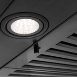 48'' Wall Mount Range Hood in Black Stainless Steel