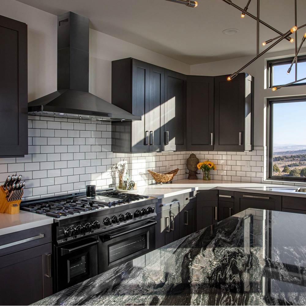 48'' Wall Mount Range Hood in Black Stainless Steel