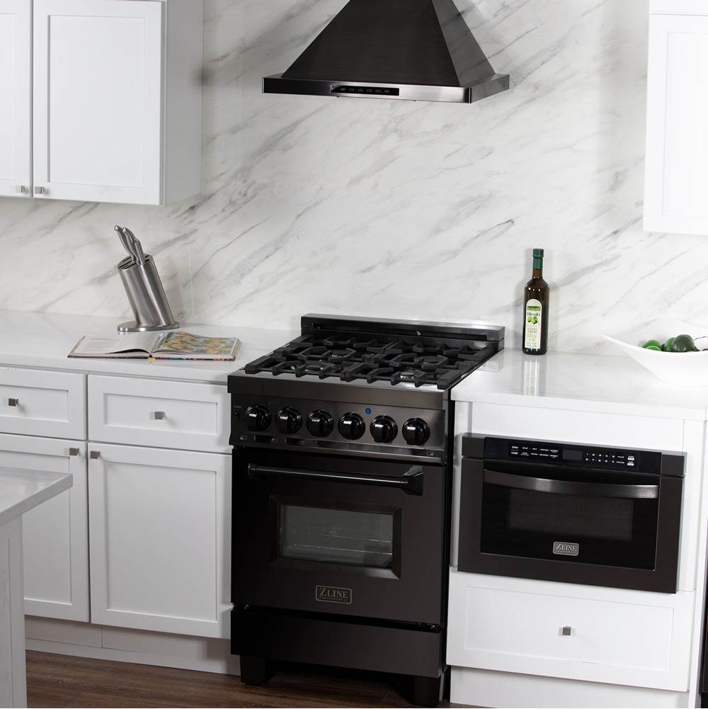 48'' Wall Mount Range Hood in Black Stainless Steel