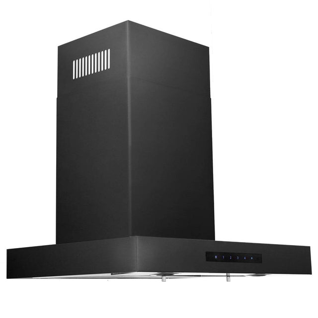 Z-Line - 24'' Convertible Vent Wall Mount Range Hood in Black Stainless Steel