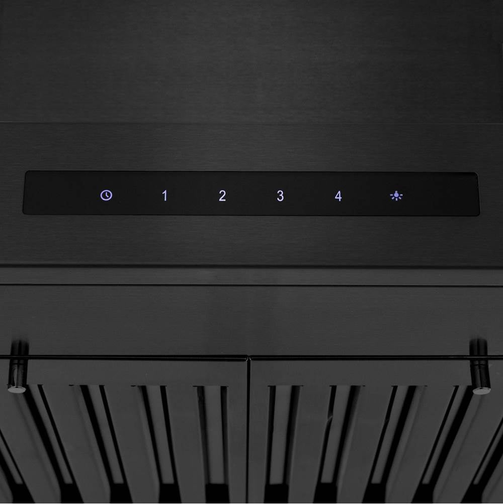 36'' Wall Mount Range Hood in Black Stainless Steel