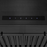 36'' Wall Mount Range Hood in Black Stainless Steel