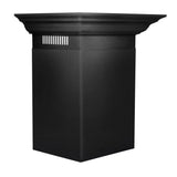 Convertible Vent Wall Mount Range Hood in Black Stainless Steel with Crown Molding (BSKENCRN)