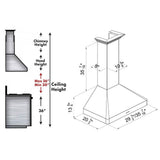 48'' Wall Mount Range Hood in DuraSnow Stainless Steel
