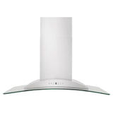 36'' Wall Mount Range Hood in Stainless Steel & Glass
