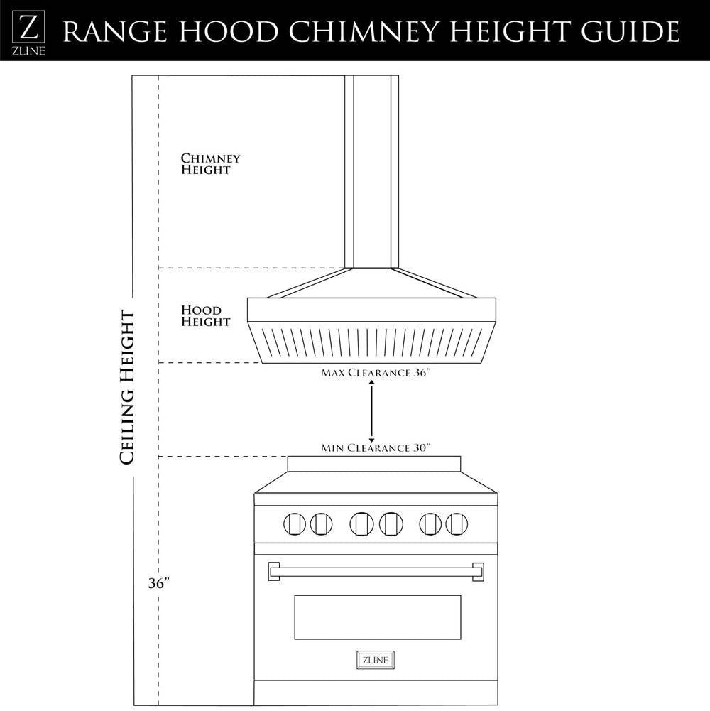48'' Wall Mount Range Hood in Stainless Steel & Glass