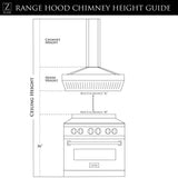 48'' Wall Mount Range Hood in Stainless Steel & Glass