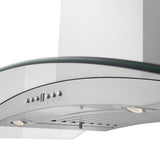 48'' Wall Mount Range Hood in Stainless Steel & Glass