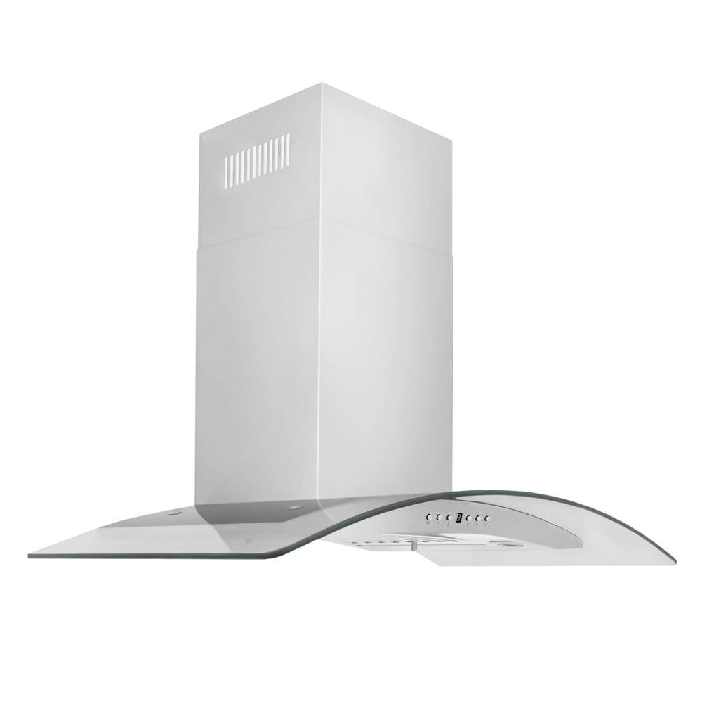 Z-Line - 30'' Wall Mount Range Hood in Stainless Steel & Glass