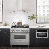 48'' Wall Mount Range Hood in Stainless Steel & Glass