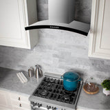 36'' Wall Mount Range Hood in Stainless Steel & Glass